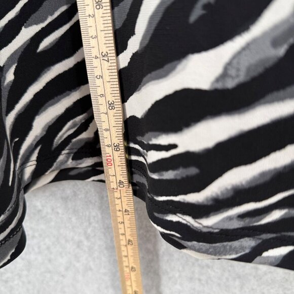 Relativity Womens Stretch Knit Dress Size 2X Animal Print Black Sleeveless NEW - Picture 10 of 11